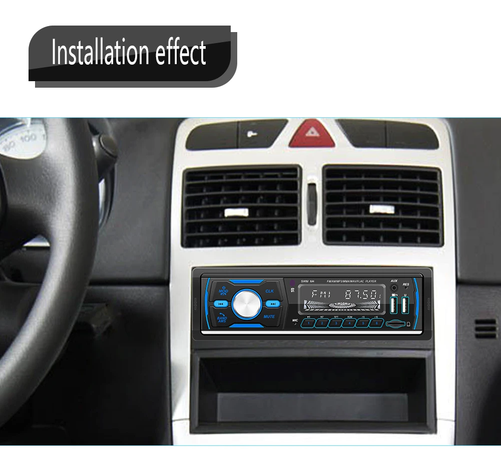 Smart Car Audio DAB DAB+ Digital 1 Din Radio MP3 Music Player Mobile Phone Charging USB SD AUX Bluetooth Multimedia 12V Voltage |