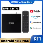 MECOOL KT1 Android TV 10 DVB тюнер приемник DVB-T2 Amlogic S905X4 телеприставка BT 4,2 WiFi 2,4G5G LAN Dolby декодер ТВ коробка