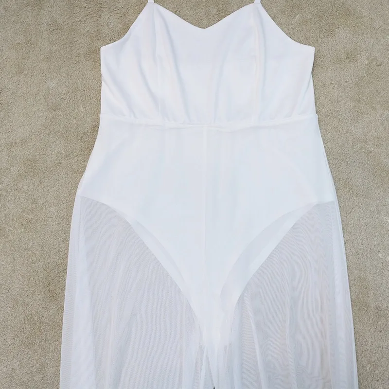 

Plus Size Jumpsuits and Rompers for Women 4XL 5XL Large Solid See Through Sexy Evening Night Club Wear Clothes Jumpsuits 2021