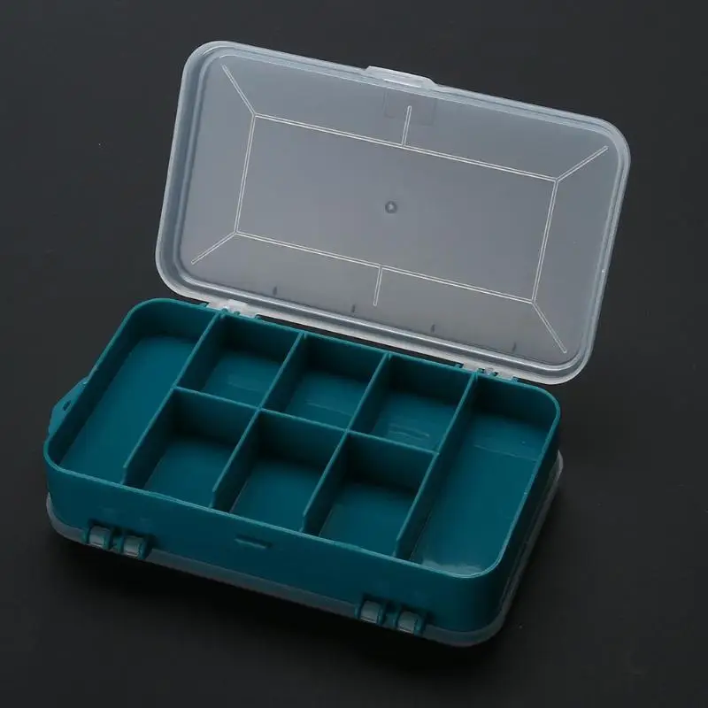 13 сеток ящик для инструментов пластиковый ящик для инструментов чехол двухсторонний зеленый маленькие компоненты ящик для хранения инструментов винтовые компоненты ювелирных изделий инструмент для хранения