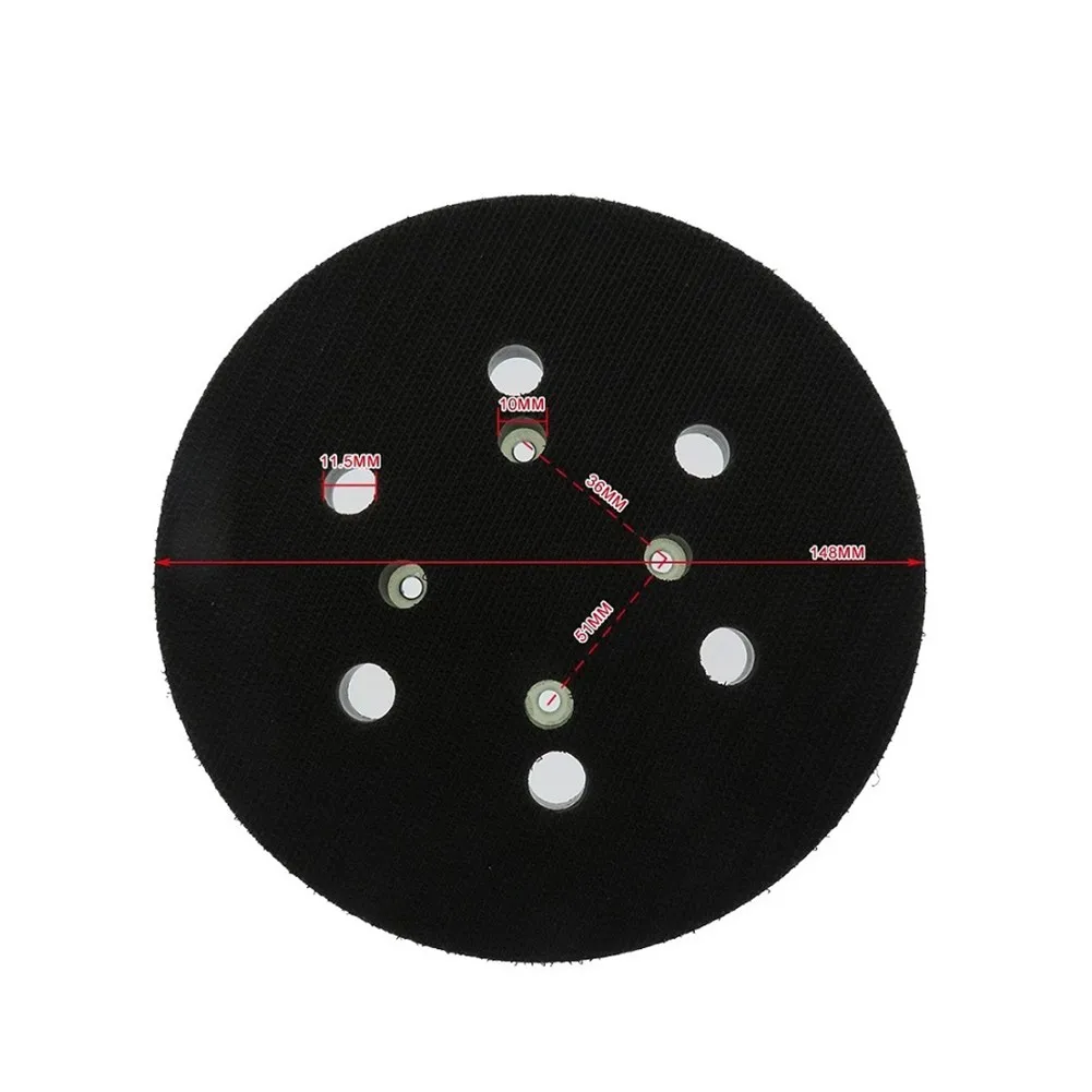 

6 Inch 6 Hole Sanding Pad Hook&Loop 150mm Backing Pad For Ridgid R2611 Sander Polishing Plate. 6 Hole Grinding Disc Free Ship