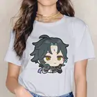 Женская футболка нарядная Xiao с принтом Genshin Impact Game Paimon Girls, графические топы с круглым вырезом, женская футболка 5XL, Забавный модный подарок