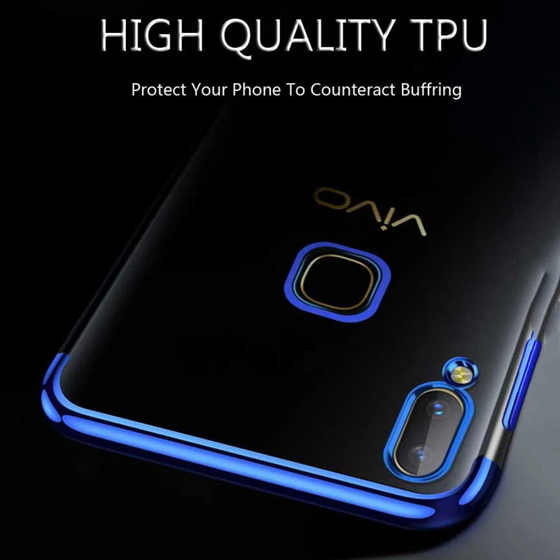 Роскошный чехол UPaitou для VIVO Z5X Z1 Z1i Z3 Z3i V11 V11i V15 Pro Y17 Y15 Y12 мягкое Силиконовое ясное