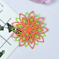 two flowers metal cutting die stencils scrapbooking troqueles clear stamps and dies embossing folder card making mould