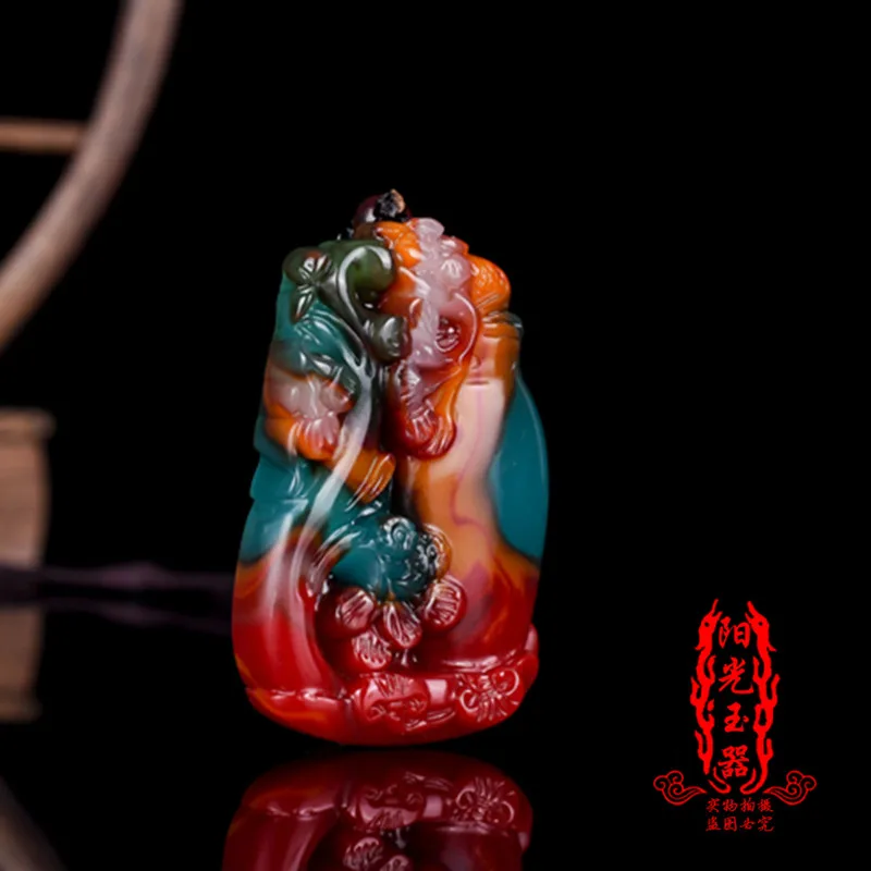 Подвески с цветами сливы "Кровь курицы" естественного цвета, расцветающие богатые мужские и женские изделия из шелка бренда.