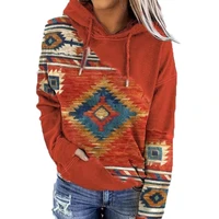 2021 women ethnic style printed sweater pullover casual sweatshirts long sleeve winter fall tops cozy shirts hoodies