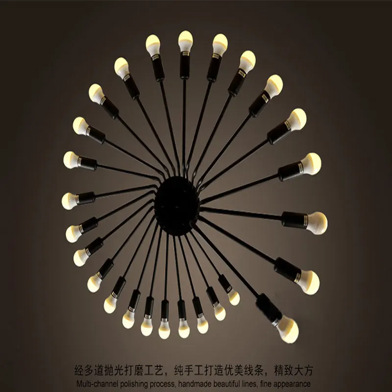 Современный винтажный подвесной светильник в стиле лофт железная винтажная