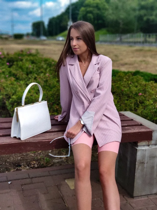 Bella philosophy женский осенний зимний полосатый розовый блейзер тонкая куртка с отложным воротником Женский блейзер Повседневный офисный женский костюм