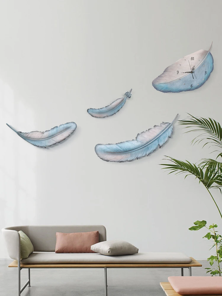 Настенные часы современный дизайн зеркало заднего вида творческих светится в