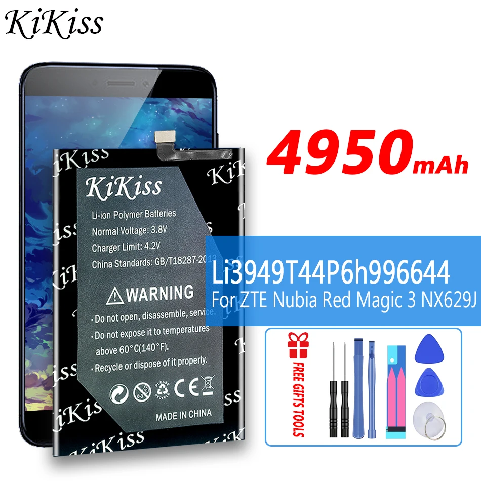 

Перезаряжаемая батарея KiKiss 4950 мАч Li3949T44P6h996644 для ZTE Nubia Red Magic 3 Magic3 NX629J