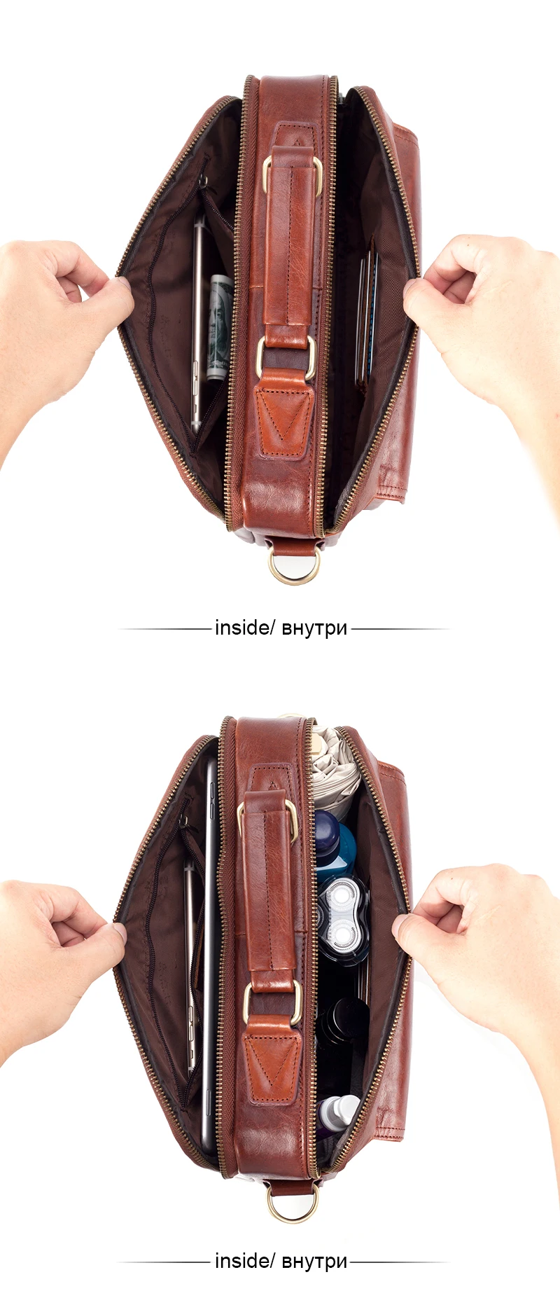 Модный мужской портфель из натуральной кожи, Офисная сумка через плечо, кожаная мужская сумка для путешествий, деловая вместительная сумка