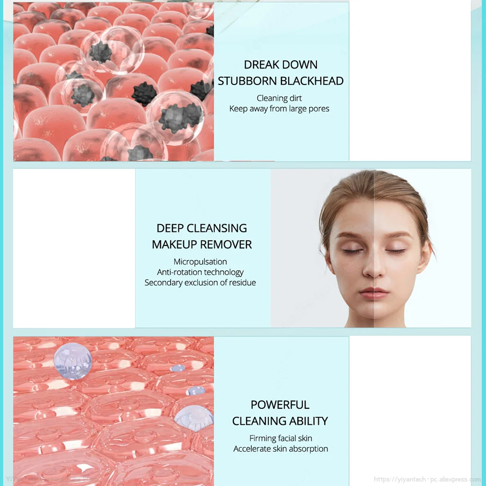 Kopen AE-878-Re Siliconen Ultra Sonic Elektrische Gezichtsreiniging Borstel Sonic Clear Scrubber Cleanser Massage Voor Huidverzorging Peeling Apparaat