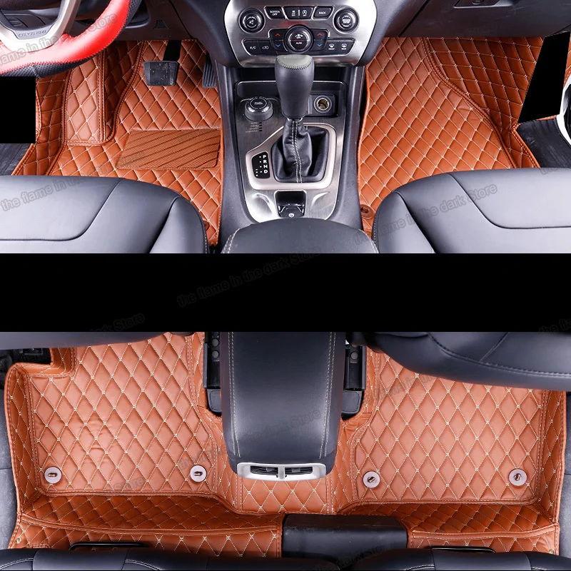 Кожаные коврики Lsrtw2017 для салона автомобиля напольные Jeep Grand Cherokee Wh Wk 2004 2005 2006 2007