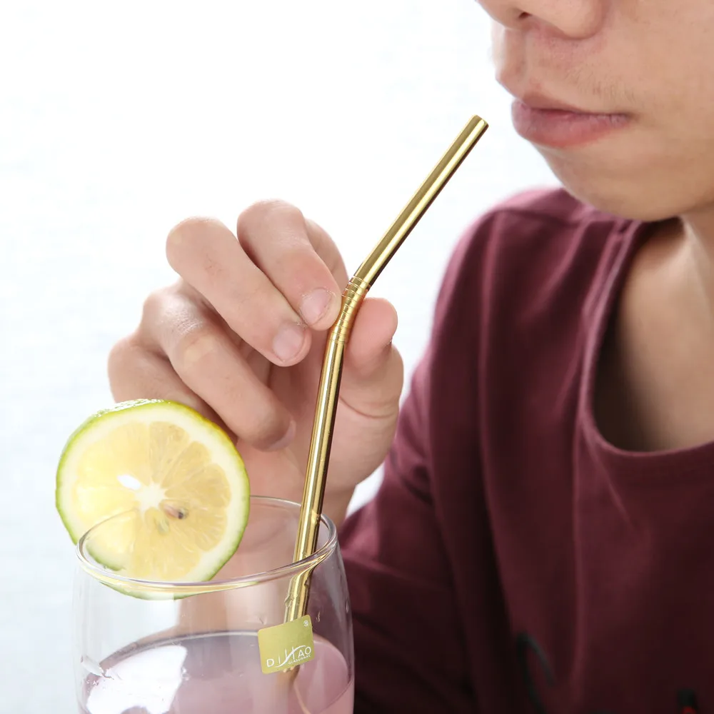 1 шт. длинные разноцветные соломинки из нержавеющей стали для питьевой 20 унций/30