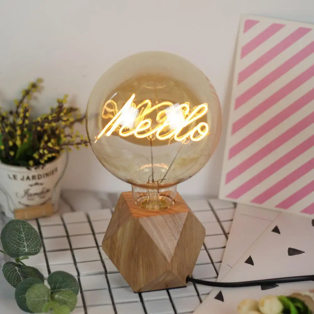 LumiParty G125LED Bulb HELLO Soft Spiral Filament 220V 4W E27 Vintage Lamp for Bar Coffee Restaurant Xmas Party Decoration | Лампы и