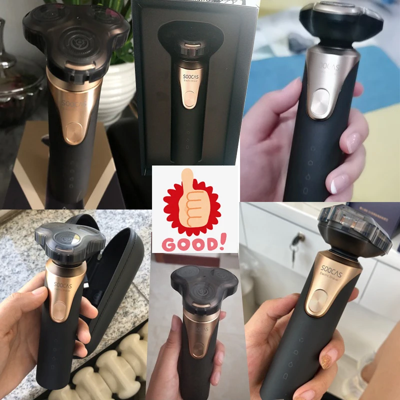 

SOOCAS Electric Shaver Men Electric Razor Beard Trimmer Water proof Beard Machine Rechargeable display 3D Head shaver 3