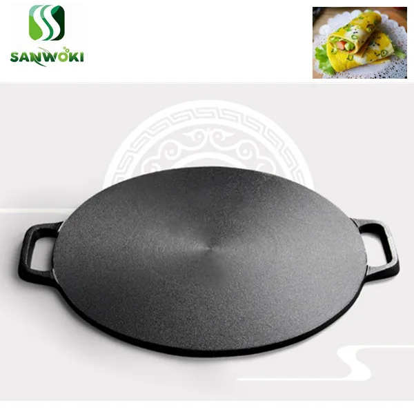 Чугунная тарелка для блинов блинная машина мясная гриля железный кальмар пекарь