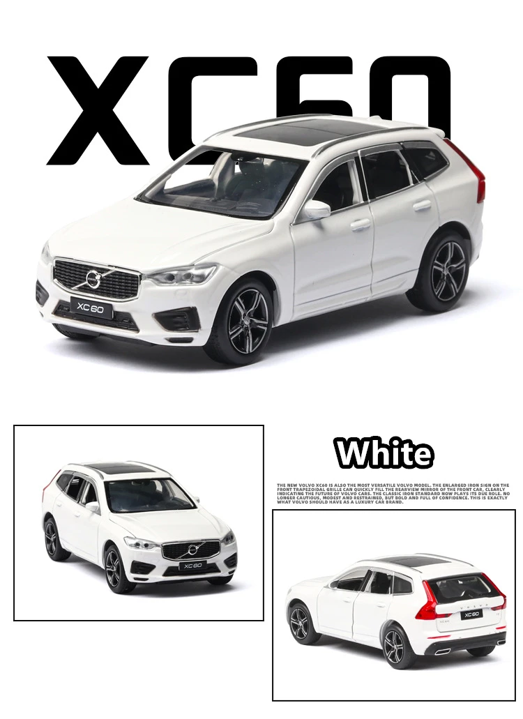 1:32 Volvo xc60 внедорожник симулятор звук и светильник игрушка модель автомобиля коллекция подарок Выдвижной Автомобиль