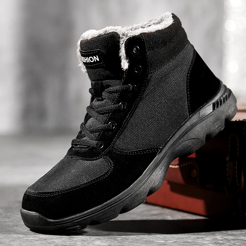 Зимняя мужская обувь уличная Водонепроницаемая походная мужские замшевые
