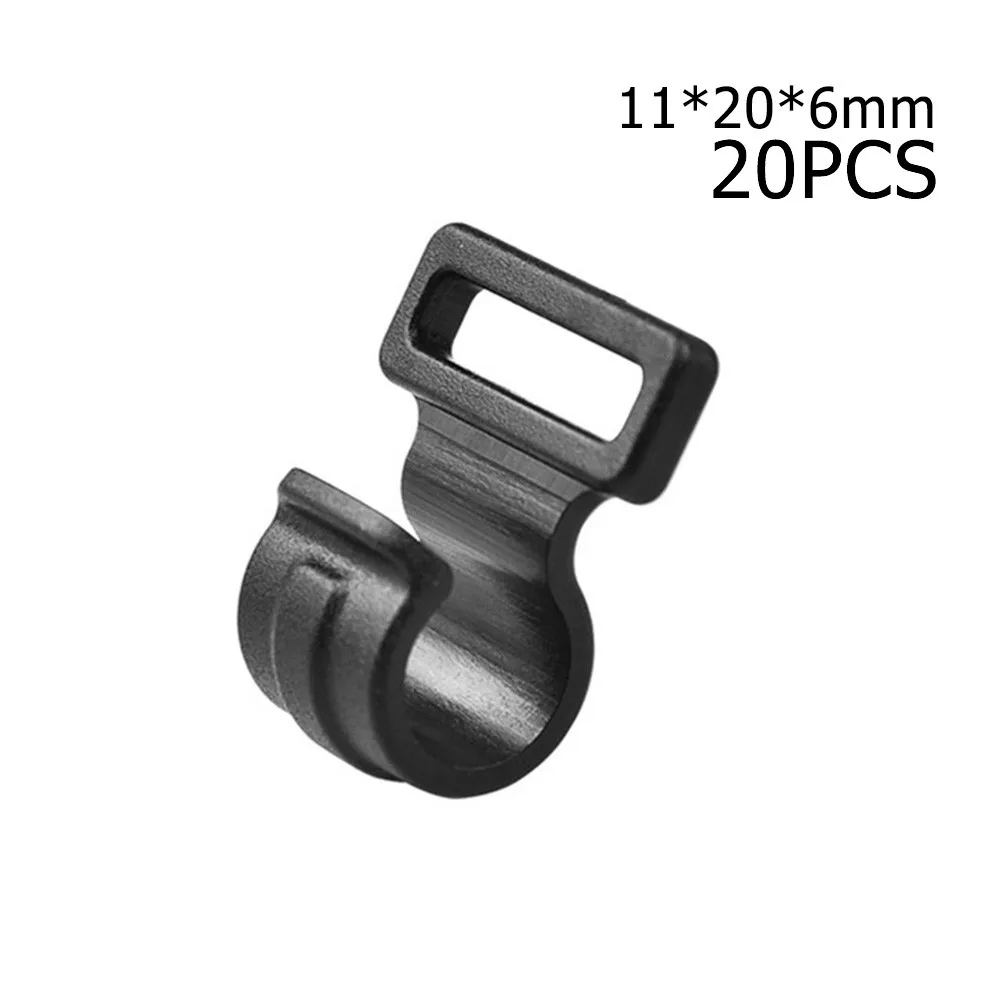 

20X Tent Hooks Camping Hiking TentsShelters TentsCamping Caravan/Awning Tent Pole Plastic Inner C Clips Set Newest