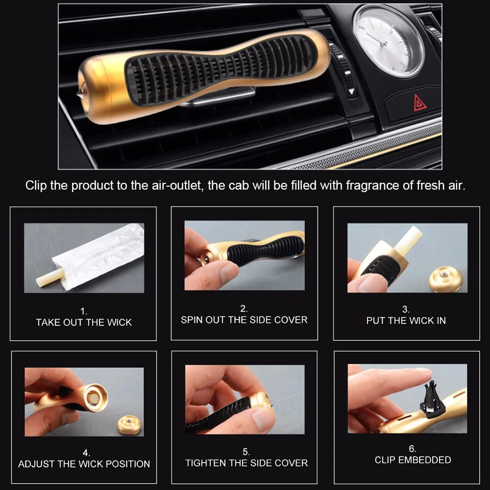 Алюминиевый металлический автомобильный освежитель воздуха Арома диффузор с