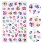 1 шт. стикеры 3D на ногти Nail Art слайдеры листья цветы наклейки человеческое лицо дизайн фольгированные наклейки новогодние украшения