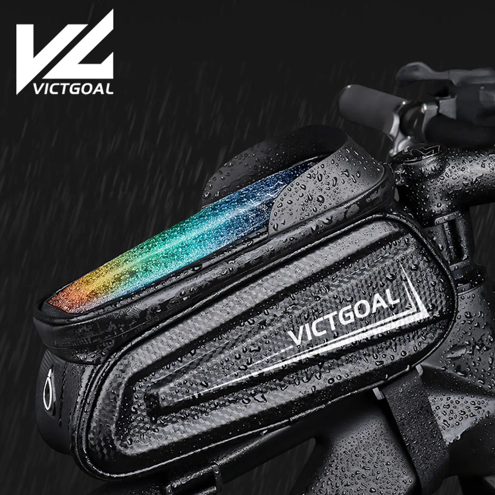 

Victgoal Bike Bag Phone Holder With Touch Screen Frame Front Top Tube Waterproof 7 Inch Touch Screen Bag Accessories