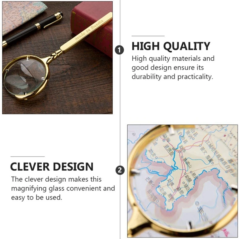 Ручной мощный 8 раз увеличительное Стекло может быть использован для чтения книг