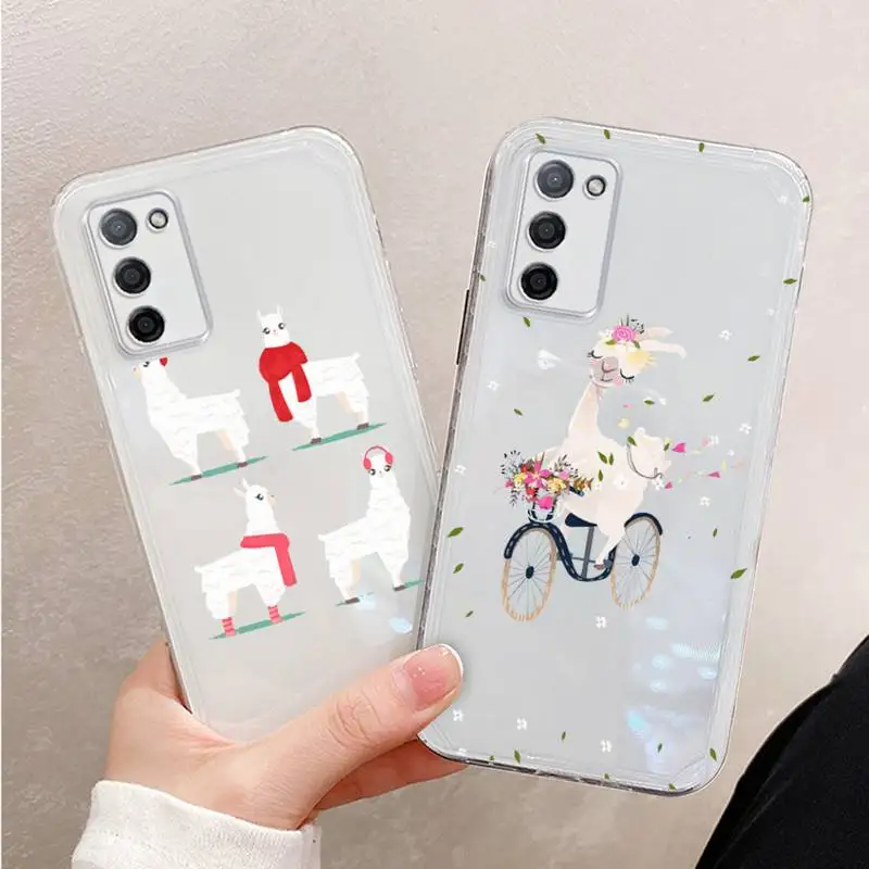 

cartoon Alpaca Phone Case Transparent For oppo R17 R15 R11 R9 F11 A32 A39 K7 K5 S X PRO PLUS moible bag