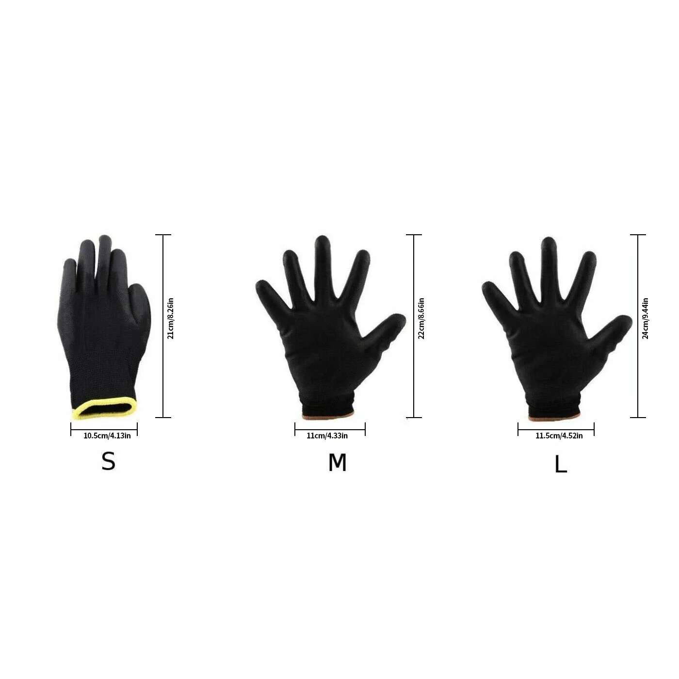 

10/20 Pairs Precision Work Gloves Hand Protection Anti-static Nylon PU Coating Flexible Gloves