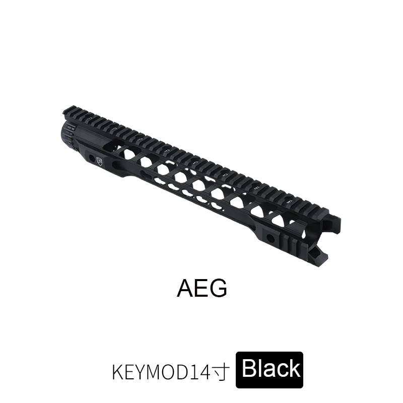 1" 14" бесплатный поплавок Keymod M-lok страйкбол гель бластер Handguard Пикатинни для охоты тактический прицел крепление - Цвет: 14 in keymod bk AEG