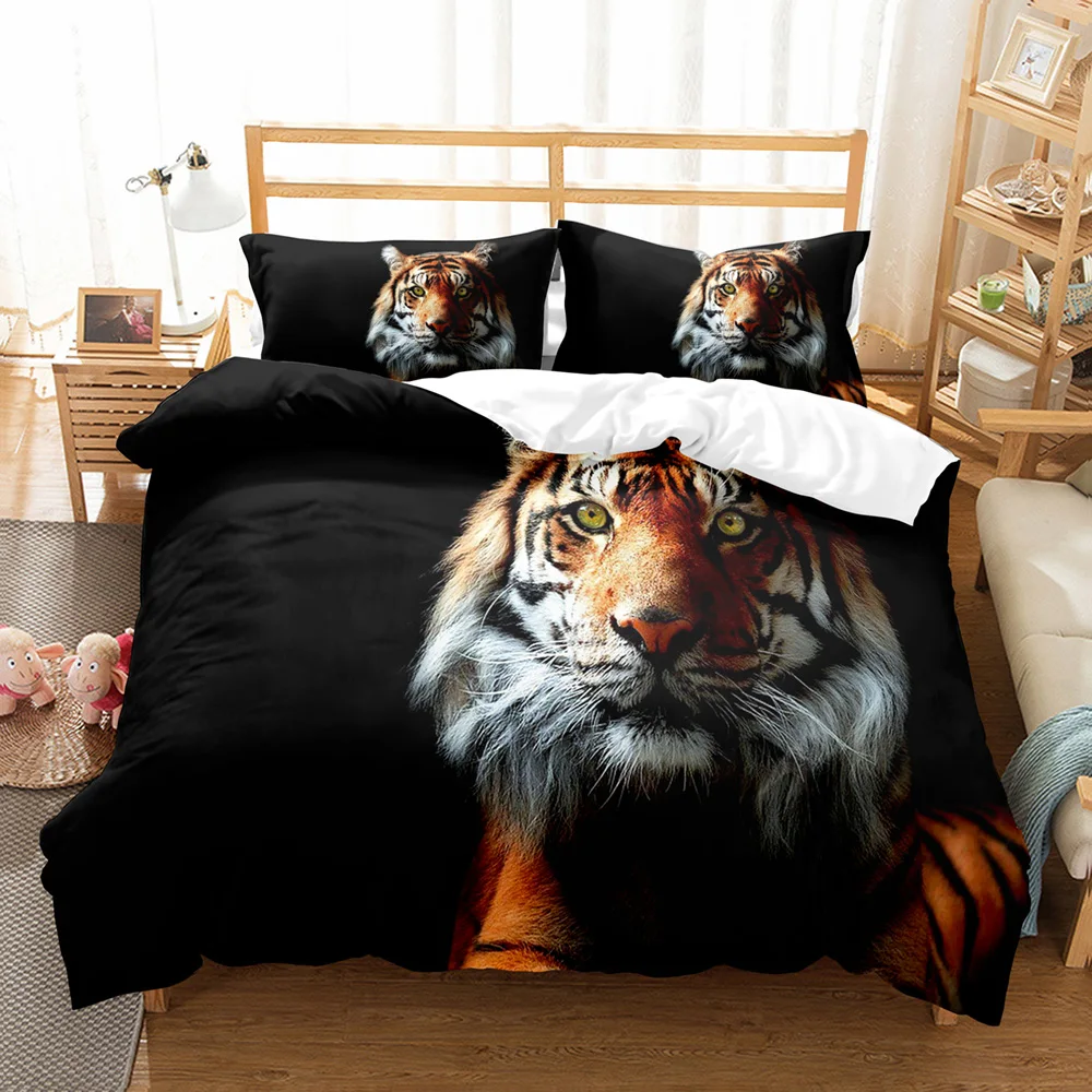 

3d Digital Printing Tigers Bedding Set Adult Kids Queen King Size Home Textiles Animal Pattern Duvet Cover Set