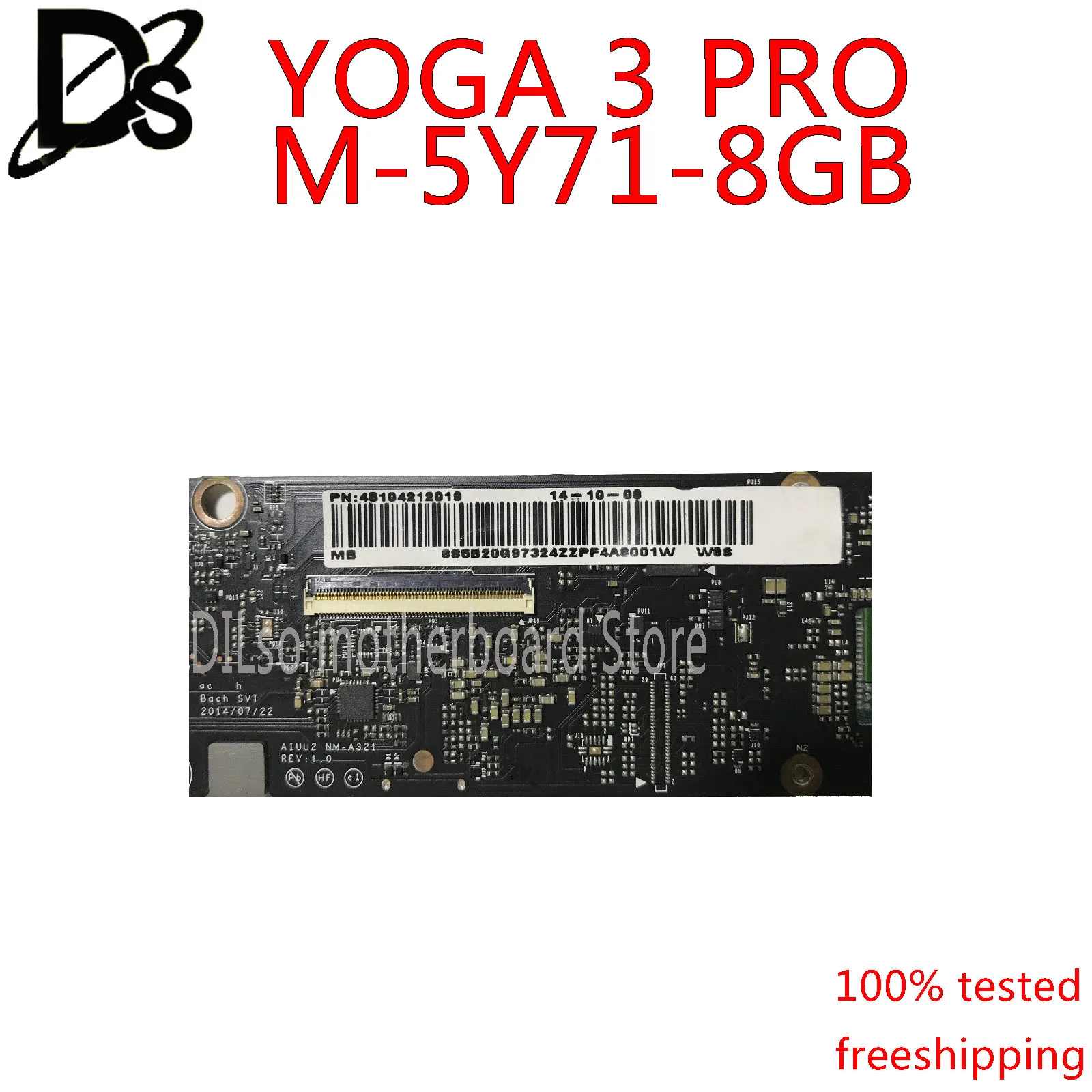 Kaufen KEFU NM-A321 Mainboard Für Lenovo YOGA 3-Pro 1370 Laptop Motherboard 8GB-RAM M-5Y71/5Y51 CPU Arbeit 100% Original