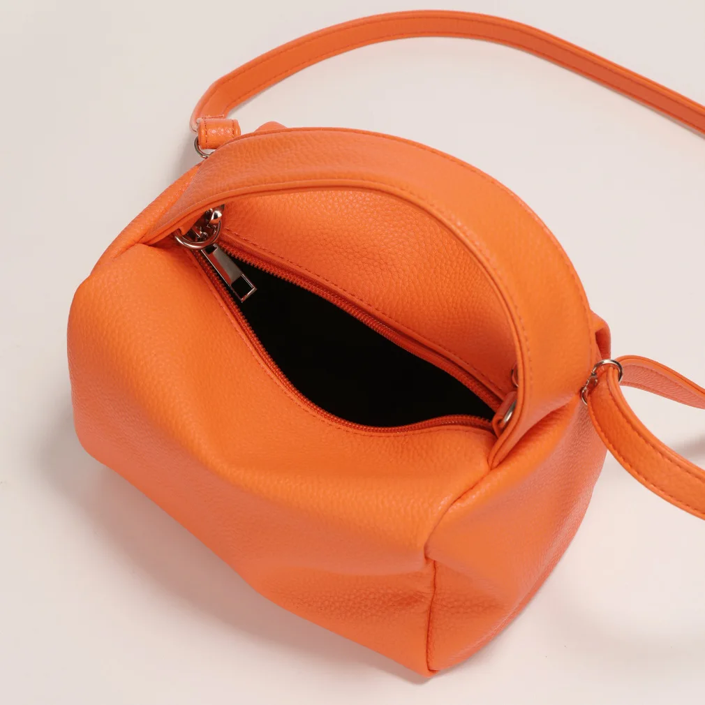 Оранжевая квадратная сумка-тоут из искусственной кожи женская сумочка на