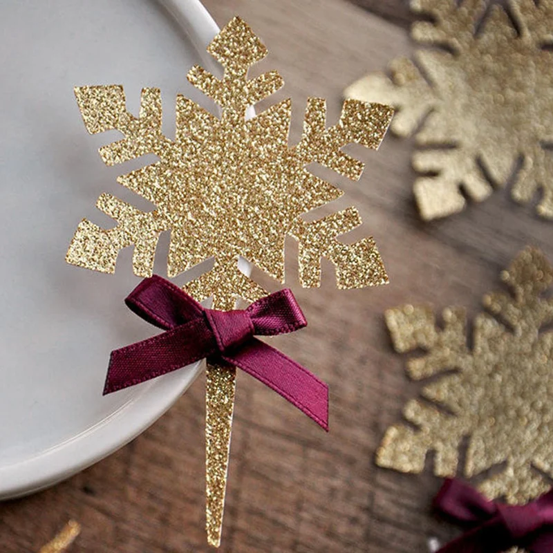 10 шт. вечерние снежинки для дня рождения Леденцы с блестками розовое золото