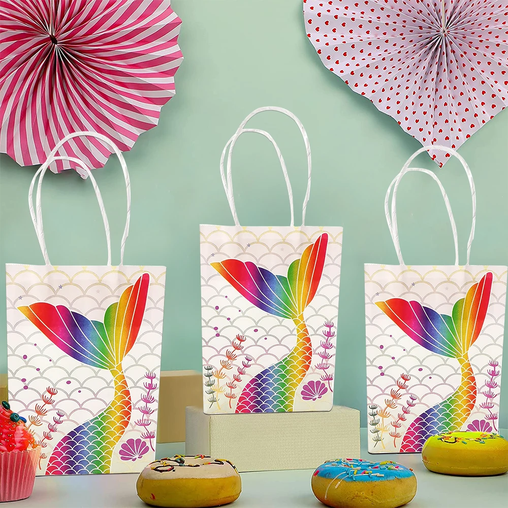 12 шт. бумажный пакет для подарков с ручкой | Дом и сад