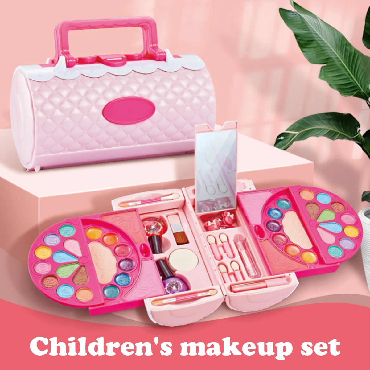 

Набор игрушек для макияжа для девочек, портативная Косметика для макияжа, моющиеся игрушки для ролевых игр, игрушки для макияжа для детей, р...