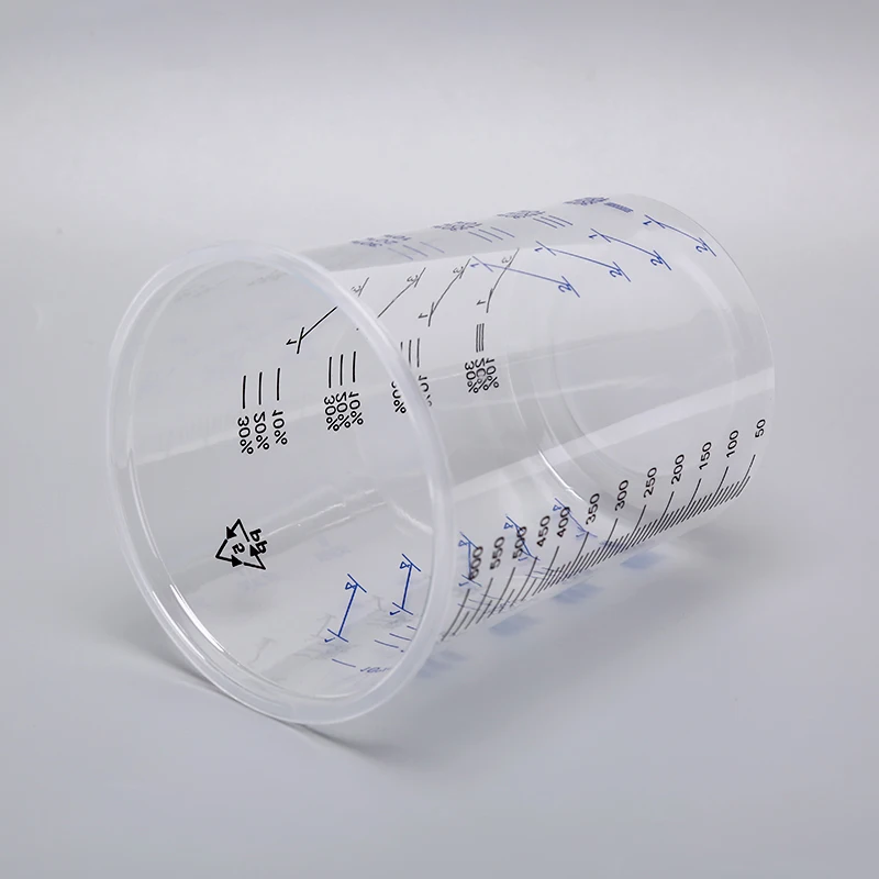 10 шт 600 мл прозрачные пластиковые стаканчики для смешивания красок Калиброванные