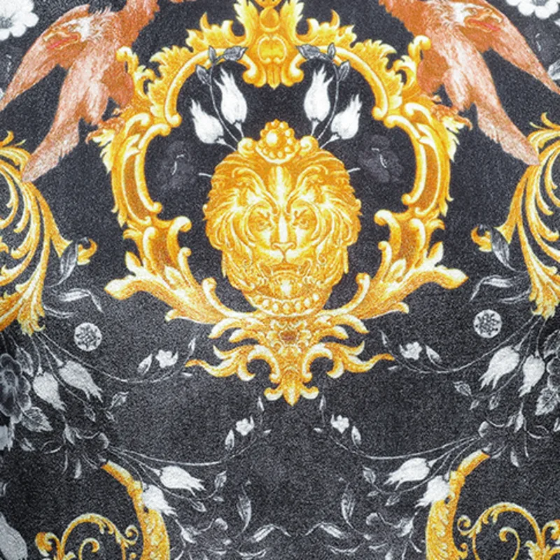 Толстовка мужская корейский черный золотой Дворцовый с принтом | Толстовки и