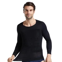 ms010 slimming shaper chest vest waist trainer tops shirt men female control boobs winter shaping underwear black white sports