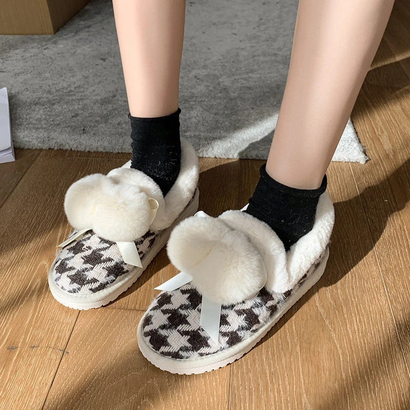 

New fashion padded thickening warm non-slip cute soft cotton boots 2425
