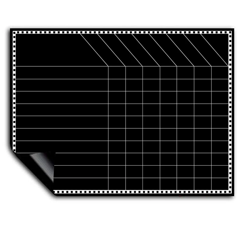 1 Набор Черная магнитная доска для меню Еженедельный планировщик еды сухая