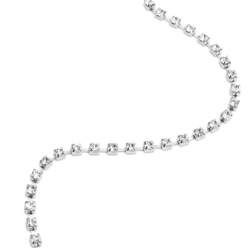 

Summer Beach Sexy Silver Color Crystal Thigh Leg Beach Jewelry Bikini Belly Body Waist Link Sexy Decoration For Women