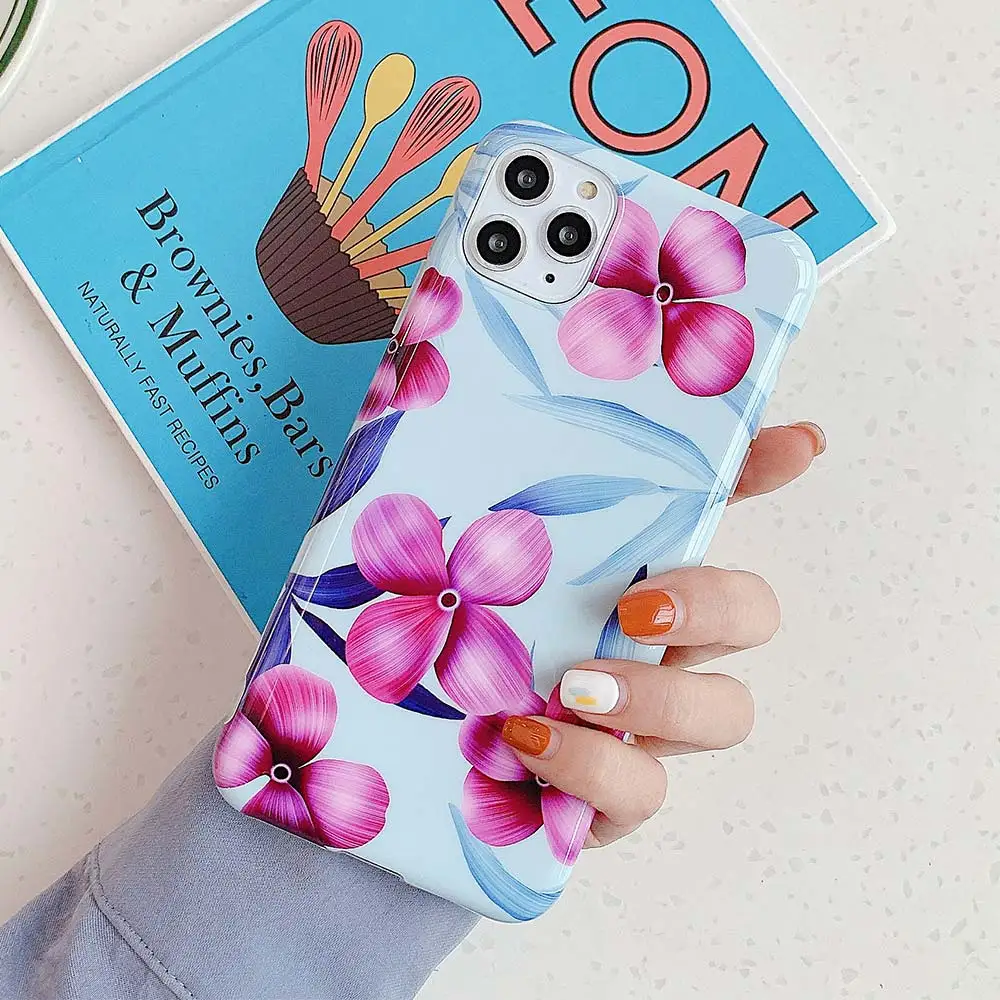 KISSCASE Мягкий ТПУ чехол с цветами для iPhone 11 Pro Max s XR задняя крышка X XS MAX 7 8 6 6S Plus