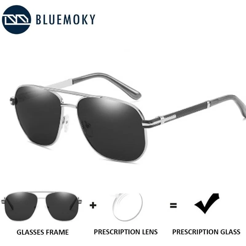 

Мужские солнцезащитные очки BLUEMOKY, поляризационные очки UV400 с оптическим рецептом, брендовые дизайнерские солнцезащитные очки для вождения