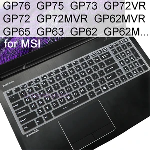 Keyboard Cover for MSI GP75 GP73 GP72 GP72VR GP72MVR GP65 GP63 GP62
GP62M GP62MVR Leopard Silicone TPU Gaming Clear Laptop Skin