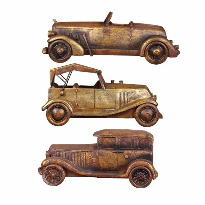 

Скандинавская Классическая винтажная модель автомобиля, скульптура, украшение для дома, аксессуары, современное искусство, статуя из смолы...