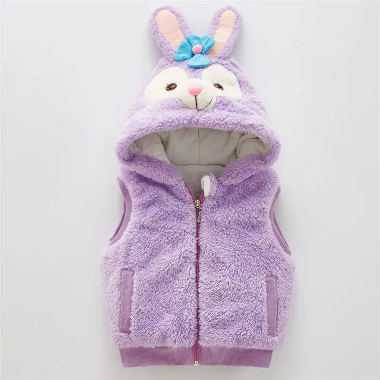 

Baby Vest Autumn Winter Cartoon Fleece Vest Coat For Toddler Boys Girls Warm Outerwear Kids Waistcoat Infant Clothing