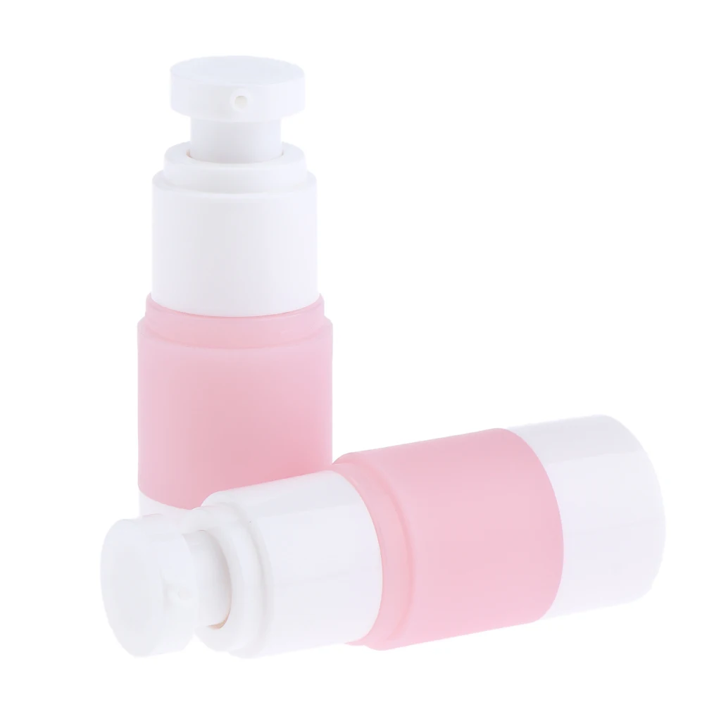 

2PCS Empty Plastic Airless Cosmetic Makeup Water Perfume Spray Bottles Pink