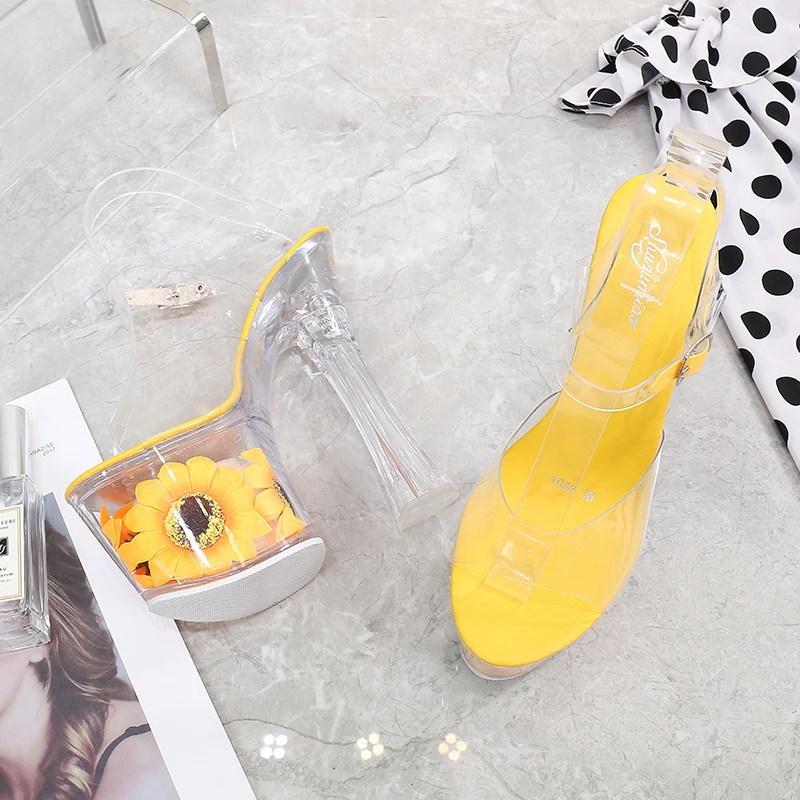 2021 женские летние босоножки на танкетке 17 см Туфли высоком каблуке Пикантные